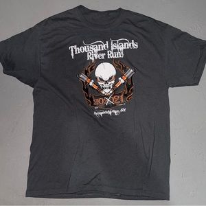 Alexandria Bay - “Grey” Motorcycle Run Memorabilia Shirt (Size: XL)